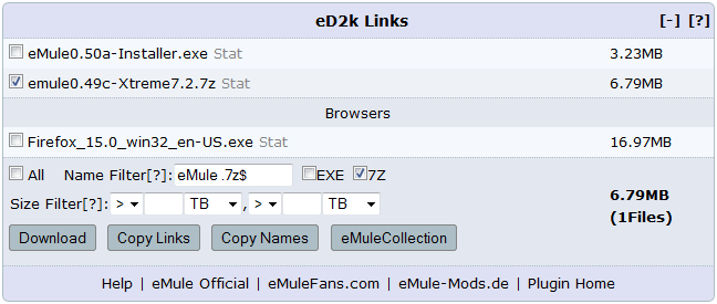 Basic selector table