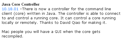 一个叫David Qiao的开发者为电驴制作了Java版本的控制器